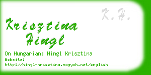 krisztina hingl business card